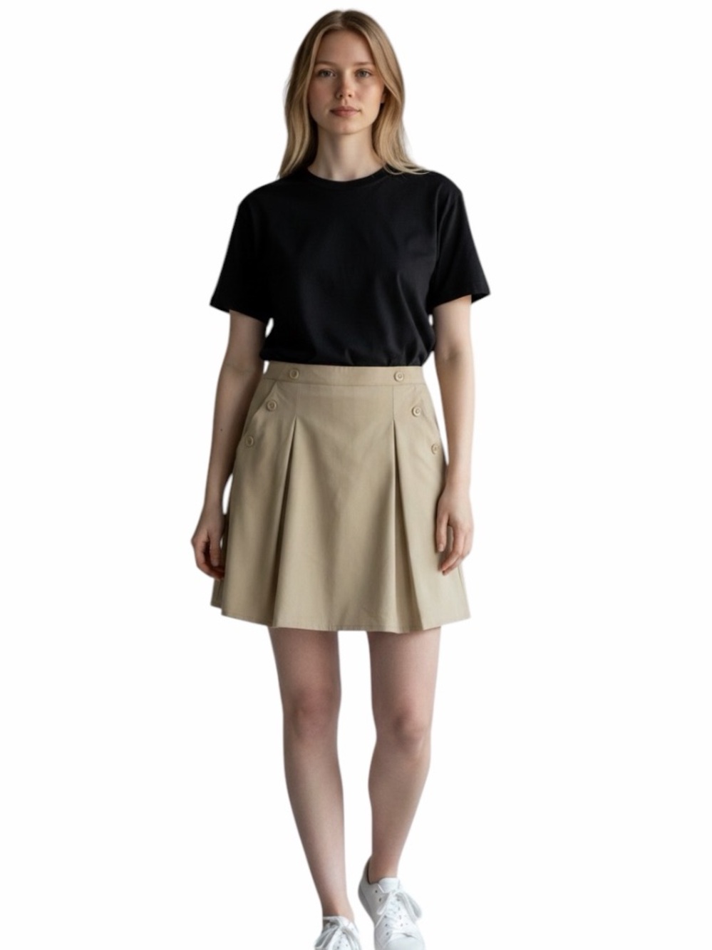 NEW Nautica School Uniform Skort Girls Size 18/5 plus Beige Khaki Skirt